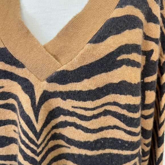 Rails Eleanor Sweater Size S Small Brown Tiger Stripe - Picture 6 of 7